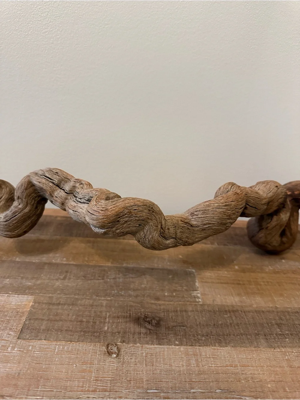 Natural Organic Twisted Vine Decorative Accent - Rustic Brown Winding Silhouette